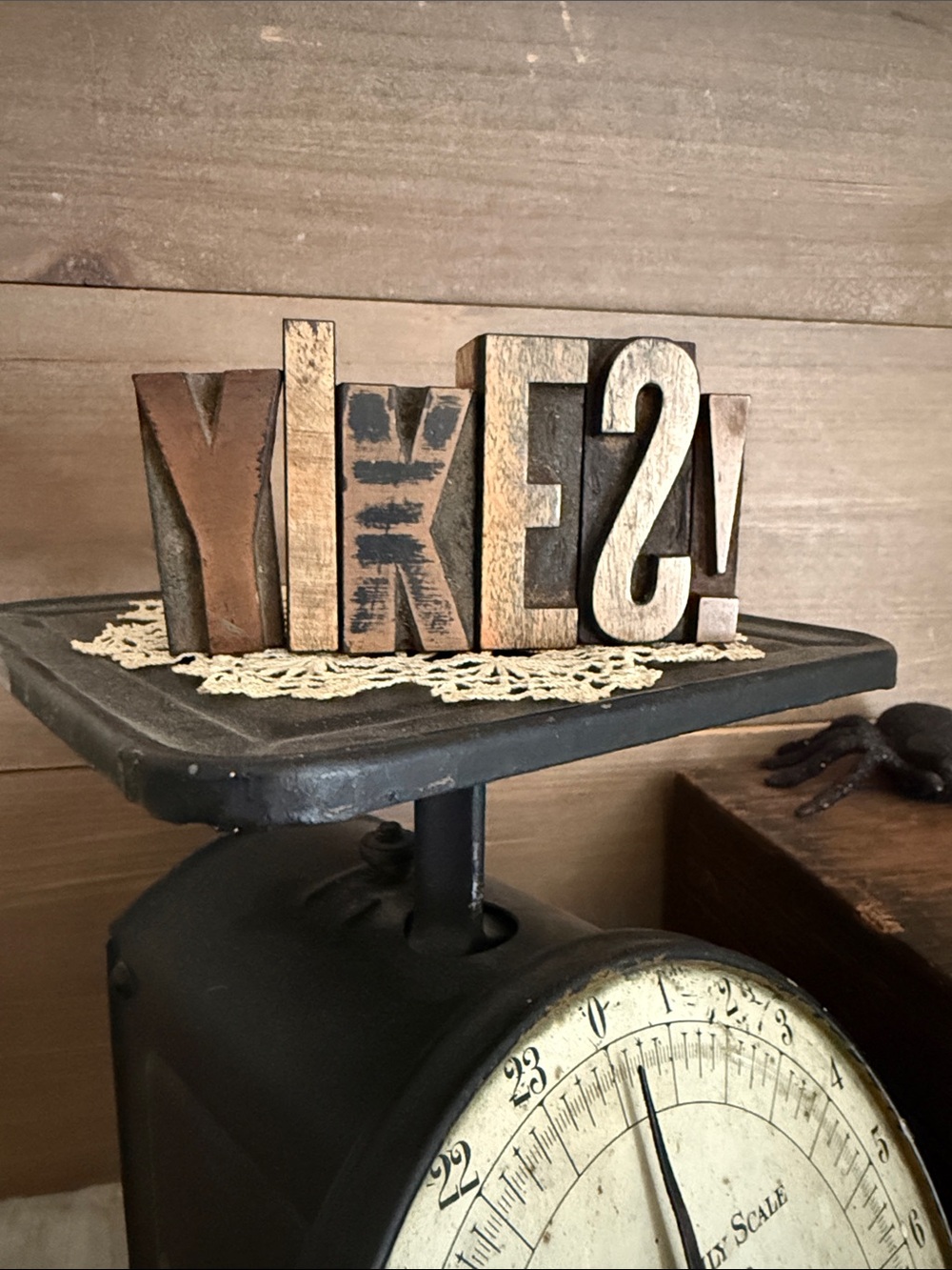 🕷️Y I K E S ! | Antique Wooden Typography Stamps